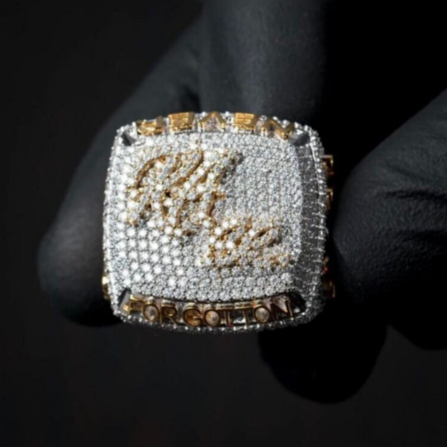 Men's Iced Out Diamond Championship Ring