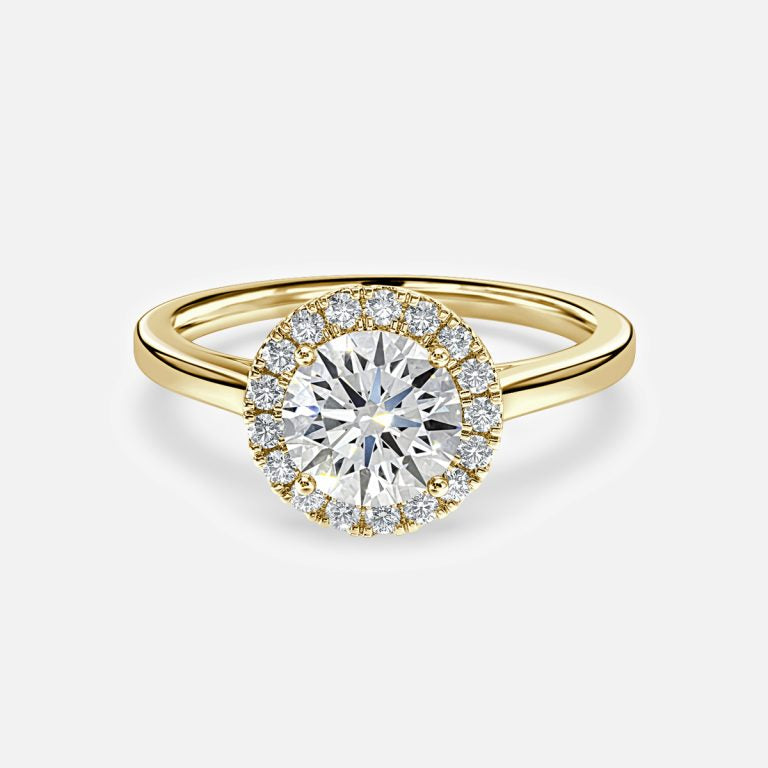 50 Pointer Round Lab Diamond Wedding Solitaire Ring In Gold