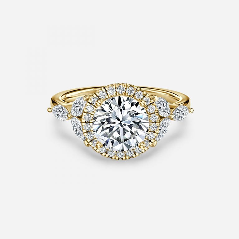 Round & Marquise Diamond Ring