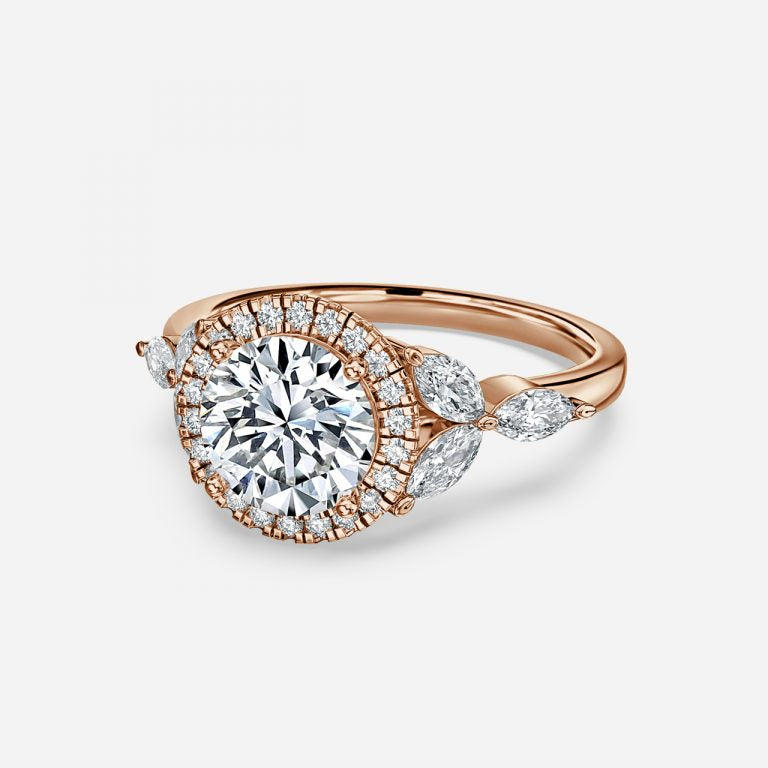 Round & Marquise Diamond Ring