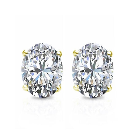 2.00 Tcw IGI Certified Oval Diamond Stud Earring