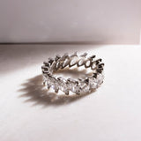 Slanted Marquise Diamond Eternity Band