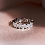 Slanted Marquise Diamond Eternity Band