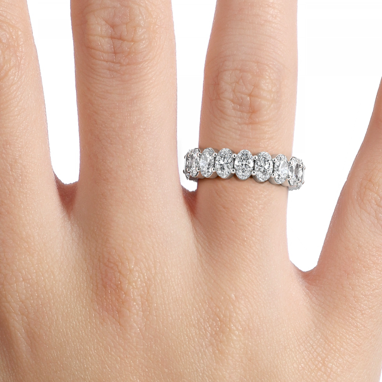 Oval Cut Diamond Eternity Ring