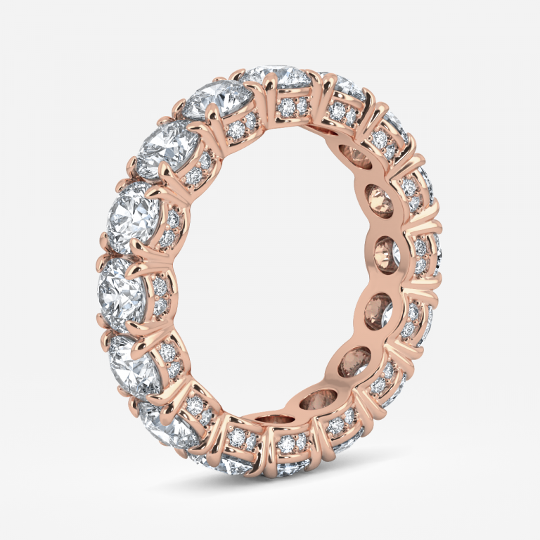 Round Cut Diamond Eternity VVS Ring