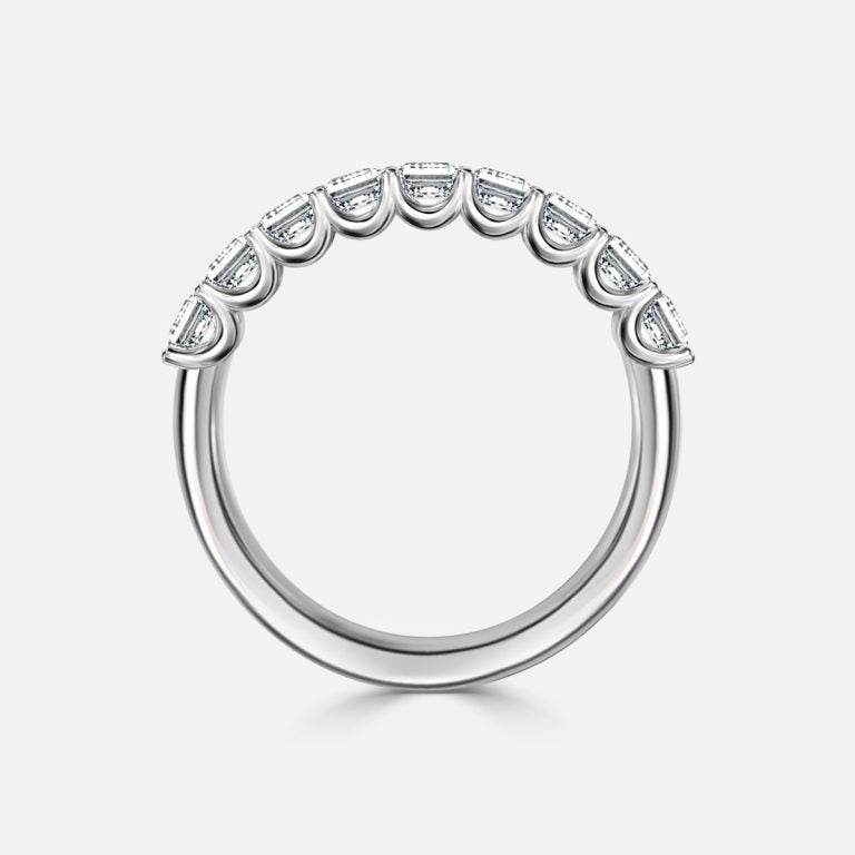 Beautiful Princess Diamond Half Eternity Ring