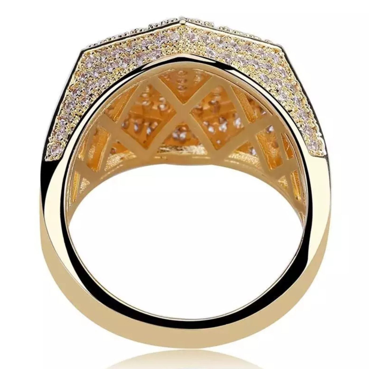 10k Gold Custom Diamond Anniversary Ring For Men