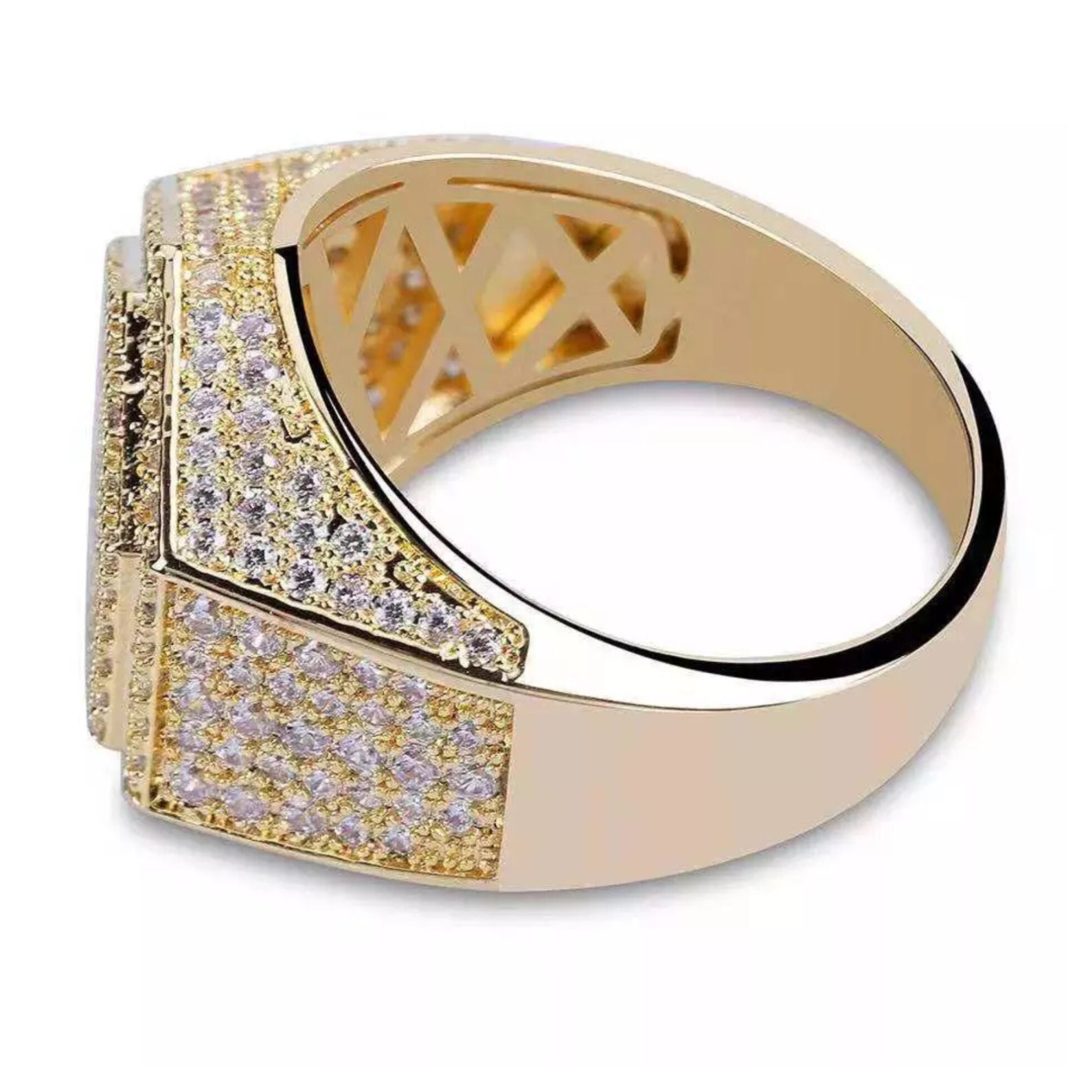 10k Gold Custom Diamond Anniversary Ring For Men