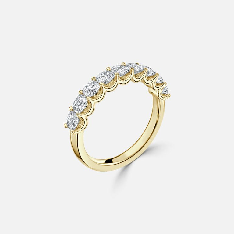 Cushion Diamond Half Eternity Vvs Ring