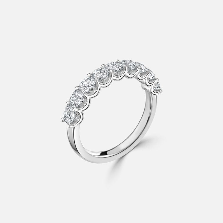 Cushion Diamond Half Eternity Vvs Ring