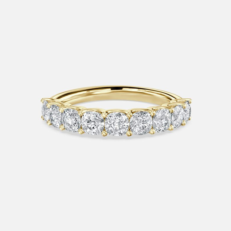 Cushion Diamond Half Eternity Vvs Ring